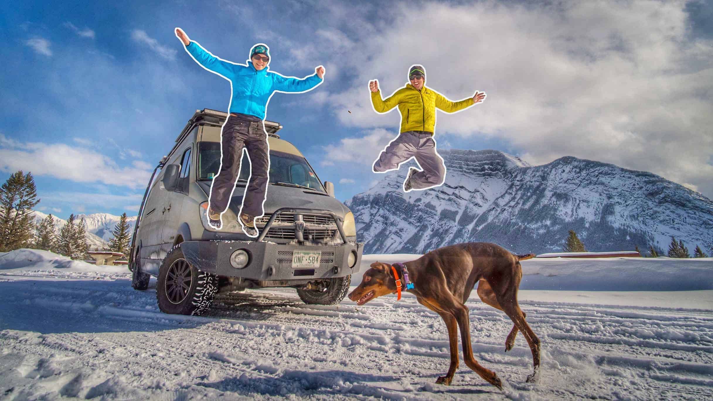Winter Van Life in Banff, Alberta
