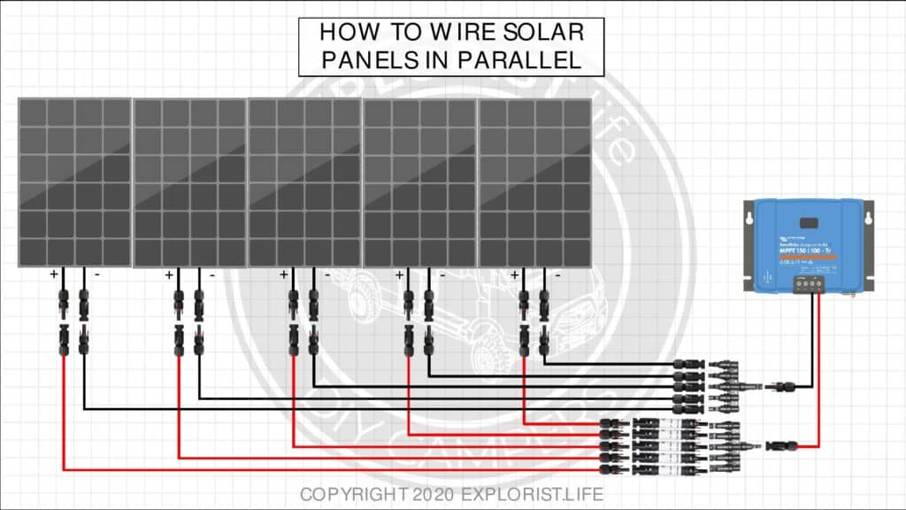 Solar Panel Wiring 3 In 1 Branch Connectors Built-in Pv Fuse