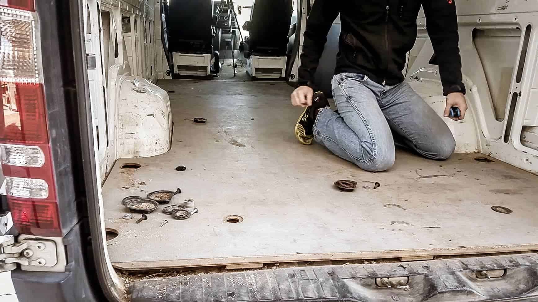 How to Prep the Floor for a DIY Camper Van Conversion