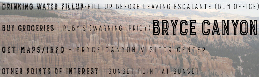 getting supplies in Bryce Canyon for an epic southern utah road trip