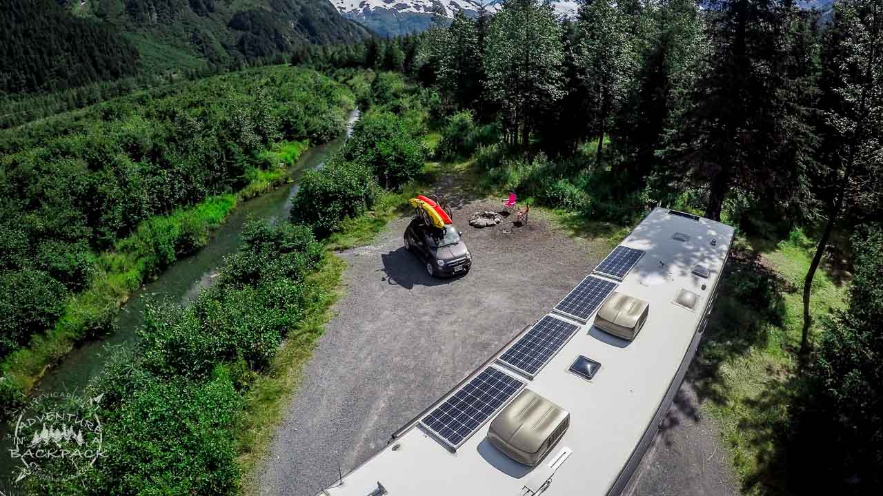 Free Dispersed Campsite near Portage Glacier in Alaska