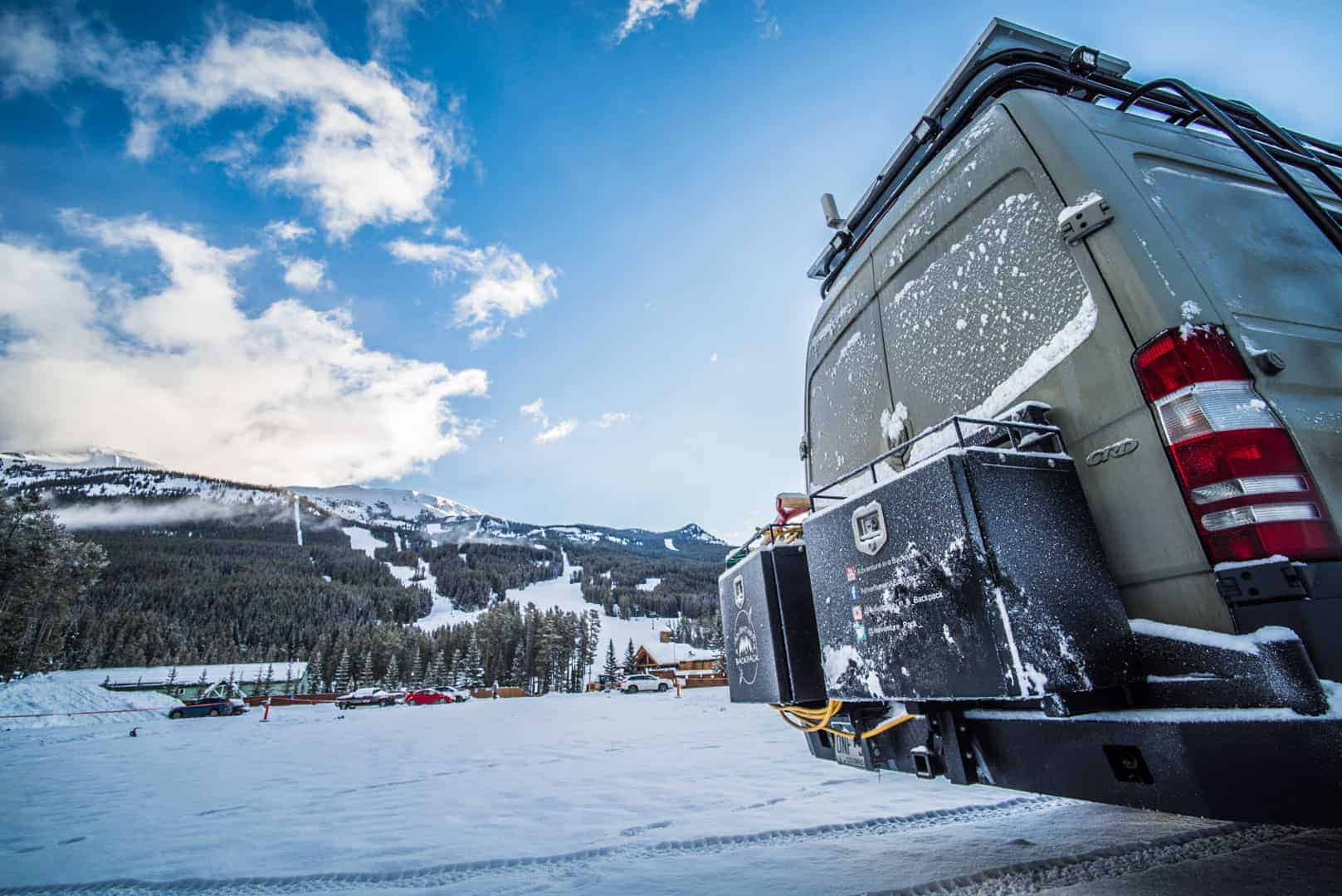 Winter Van Life in Lake Louise, Alberta